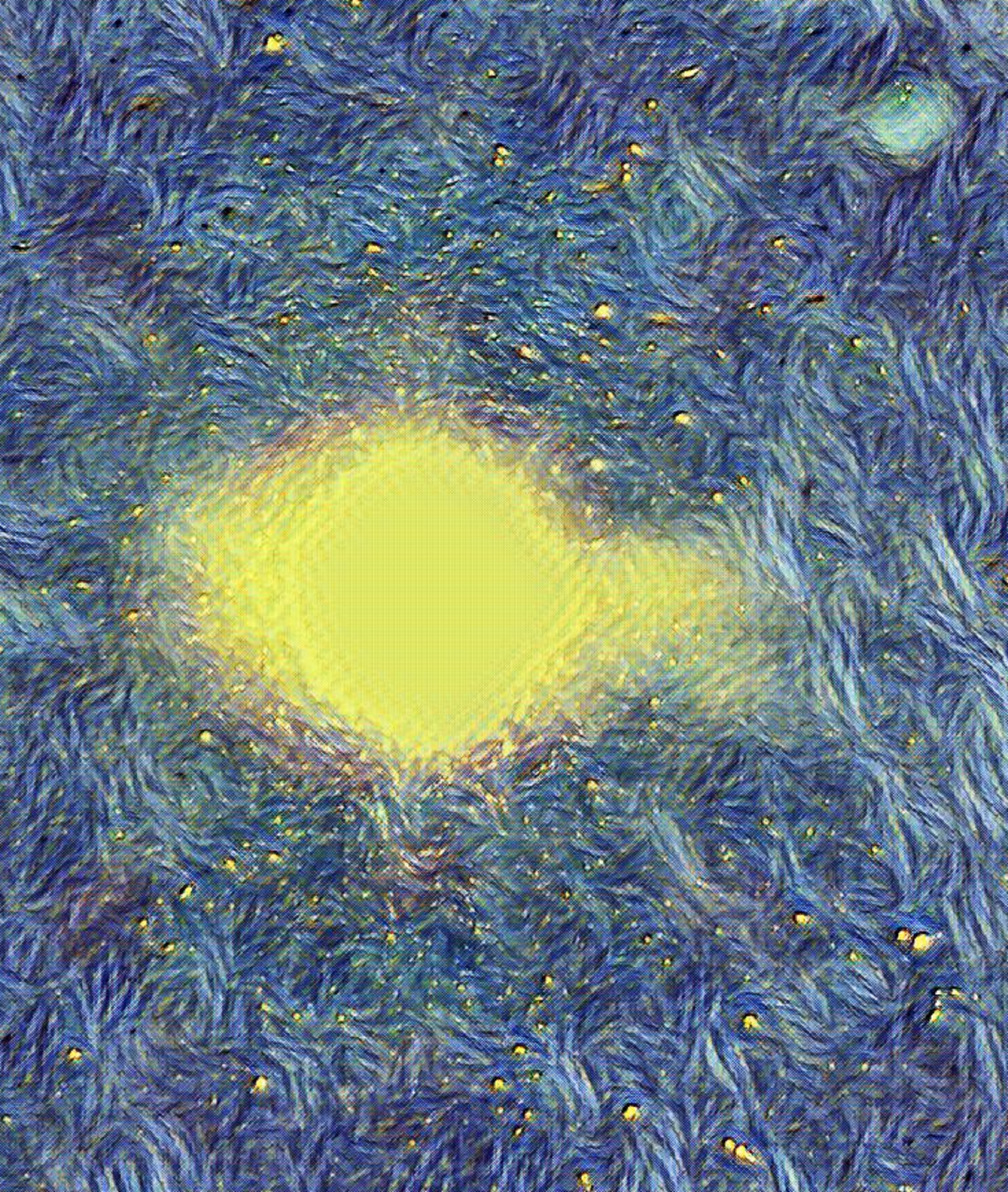 Photo taken by me with Starry Night effect on LunaPic.com