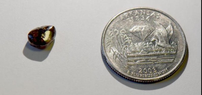 A huge diamond that was found in a state park in Arkansas A huge diamond that was found in a state park in Arkansas