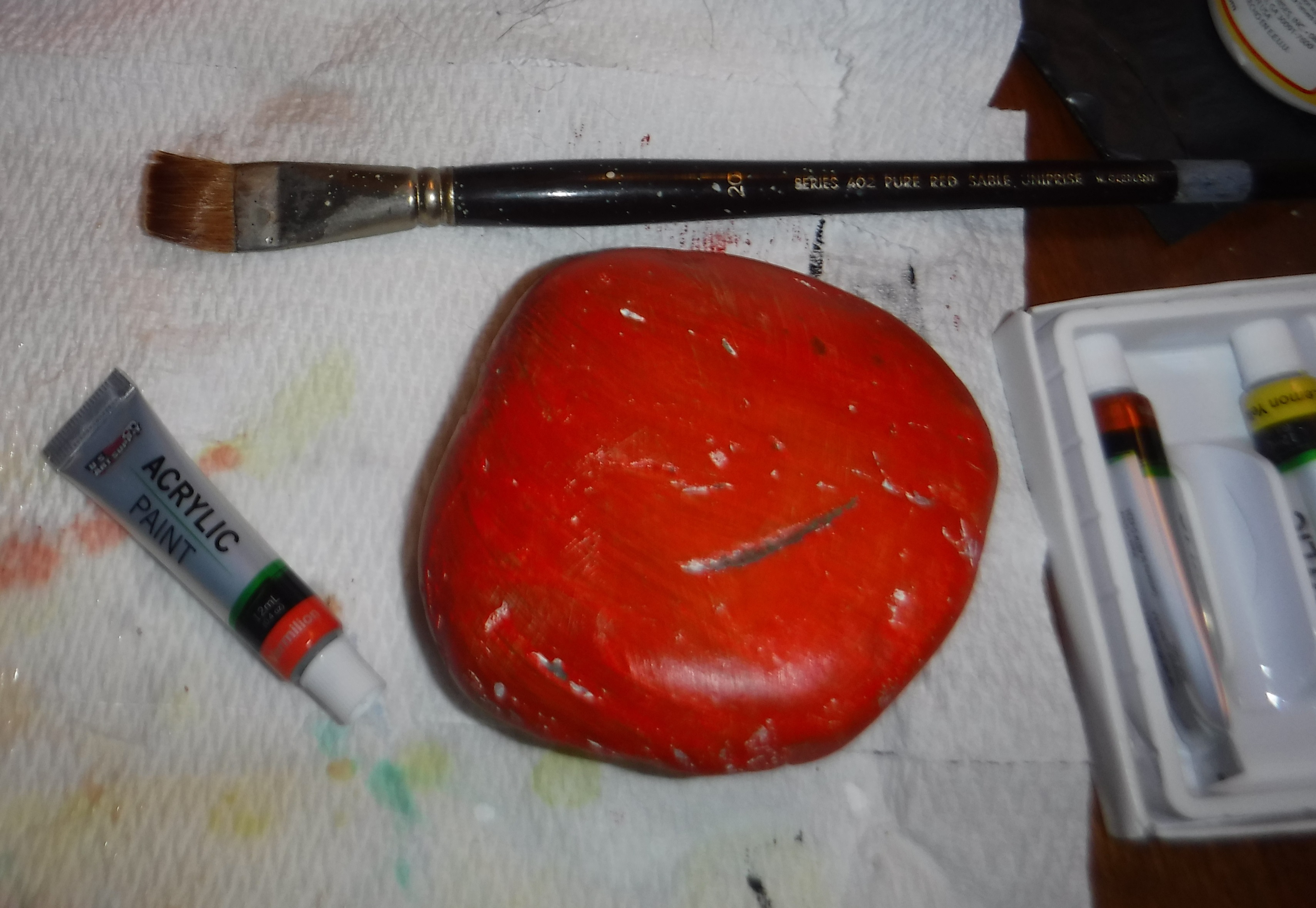 Photo I took of the rock I am painting and calling the "scar rock". Photo I took of the rock I am painting and calling the "scar rock".