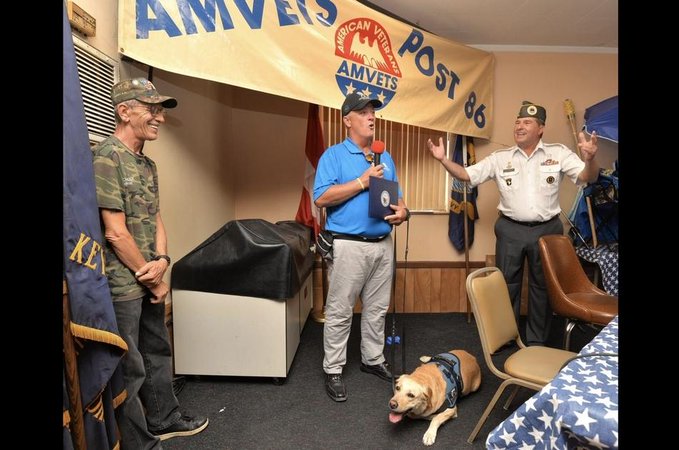 U S Army veteran Ken Brock at an Amvets meeting U S Army veteran Ken Brock at an Amvets meeting
