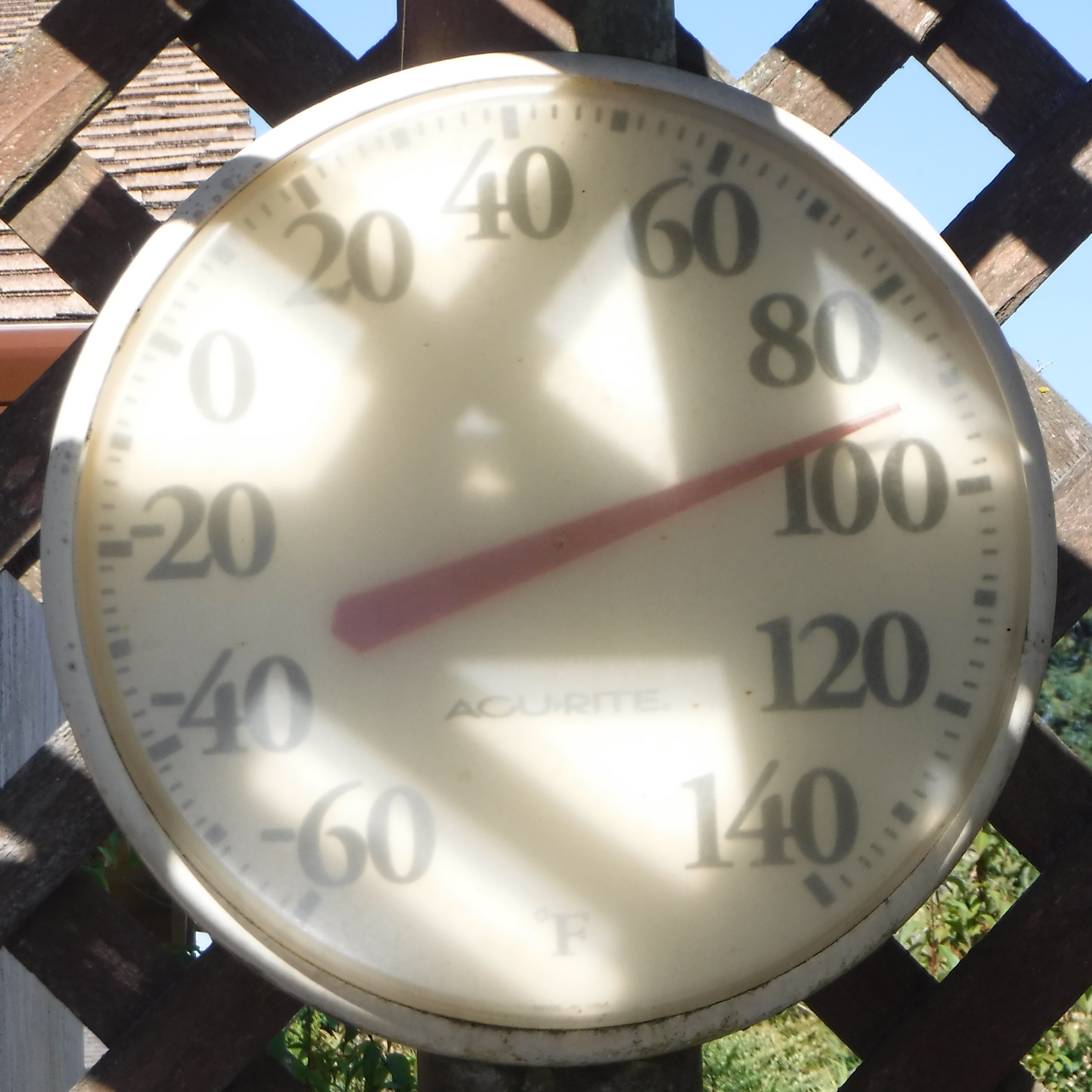 Photo I took of the thermometer on the back deck