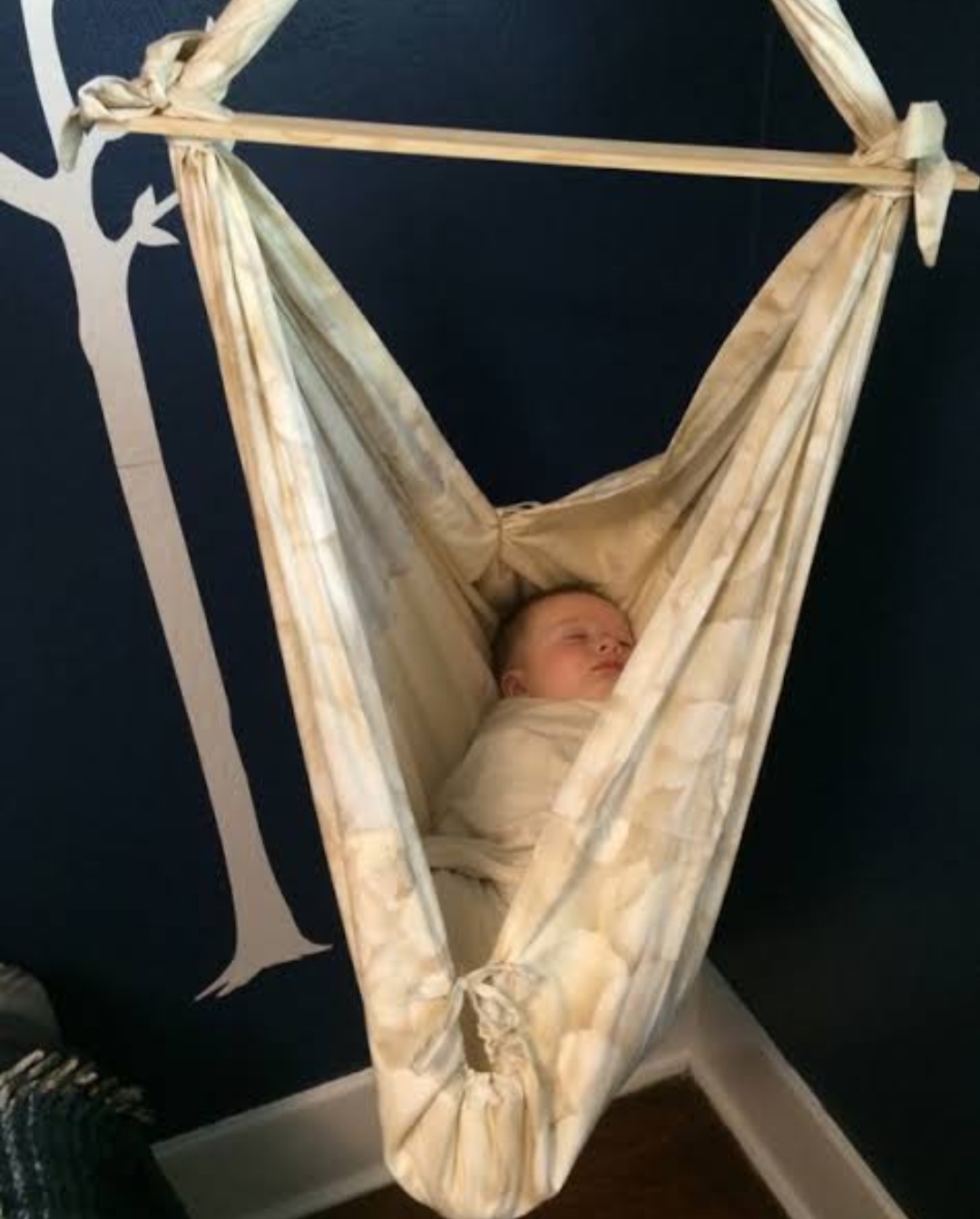 Infant in hammock