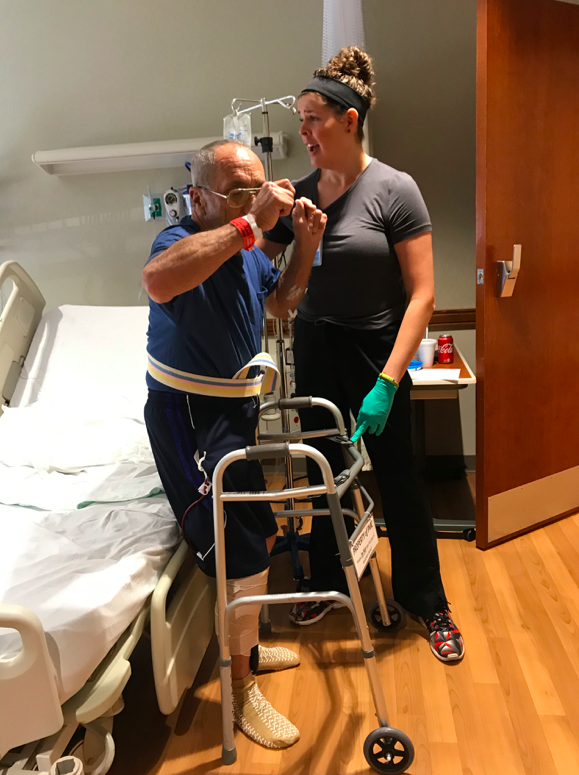 My brother, getting ready for his first post-surgery walk today. Photo taken by and the property of FourWalls. My brother, getting ready for his first post-surgery walk today. Photo taken by and the property of FourWalls.