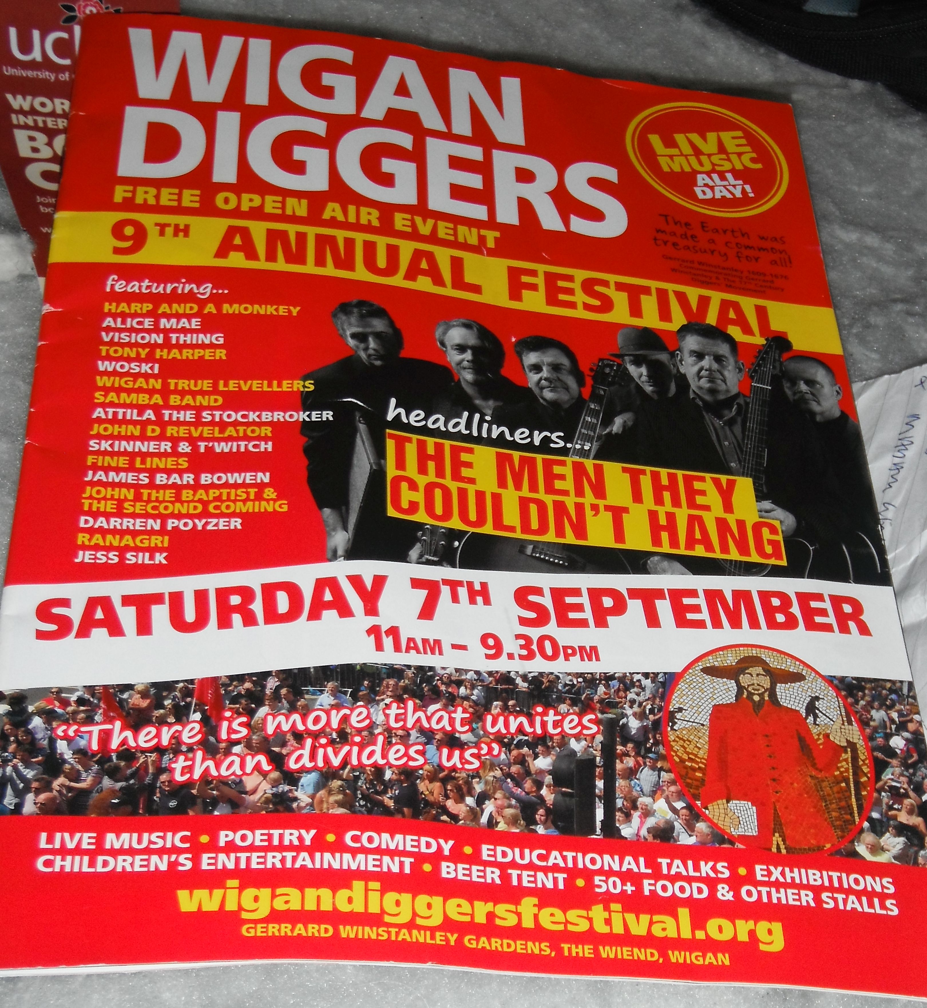 photo taken by me - Wigan Diggers event programme photo taken by me - Wigan Diggers event programme