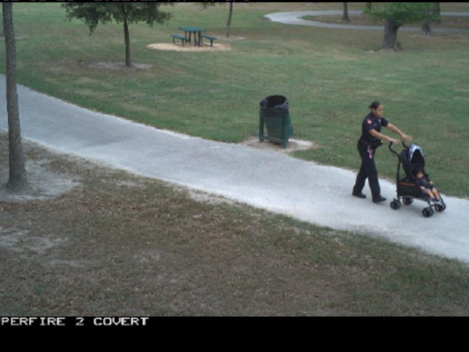 A Harris County police officer doing her part to assist a citizen in need