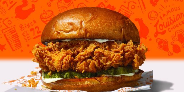 Popeye's Fried Chicken Sandwich as a reward to the baseball team Popeye's Fried Chicken Sandwich as a reward to the baseball team