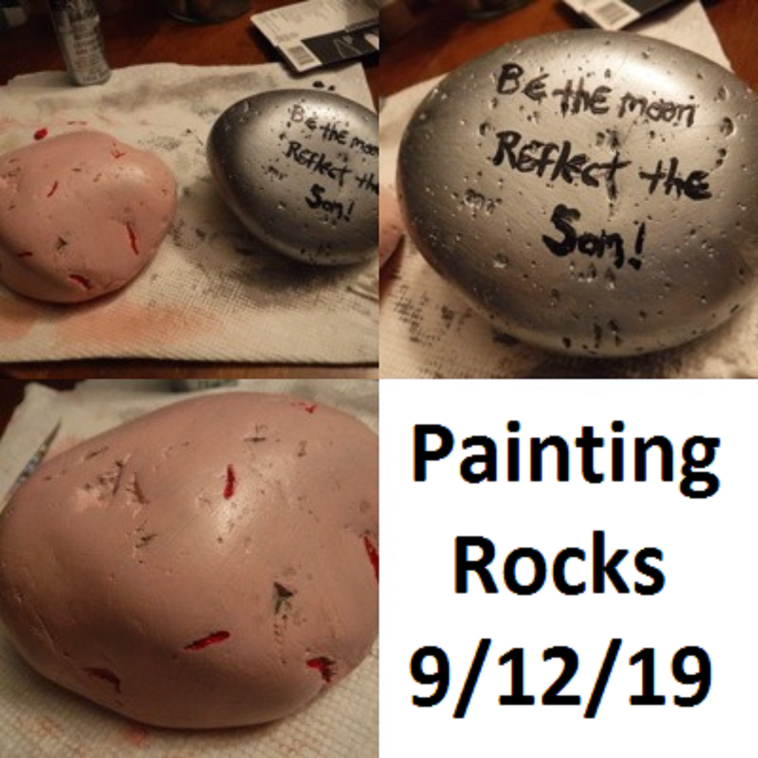 Photos taken by me of the rocks I worked on this evening made into a collage on LunaPic.com Photos taken by me of the rocks I worked on this evening made into a collage on LunaPic.com