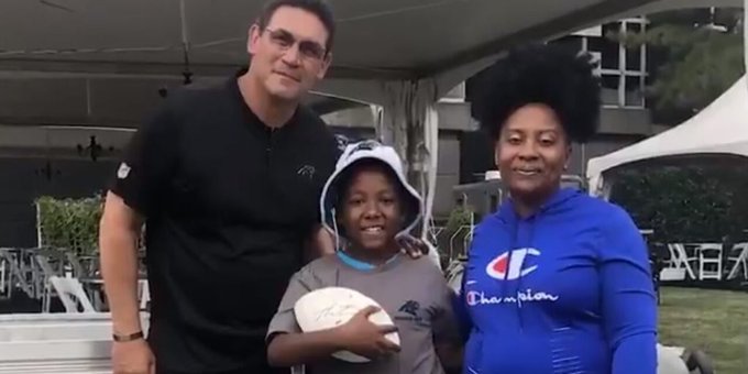 Ron Rivera and Jaylin Clyburn Ron Rivera and Jaylin Clyburn