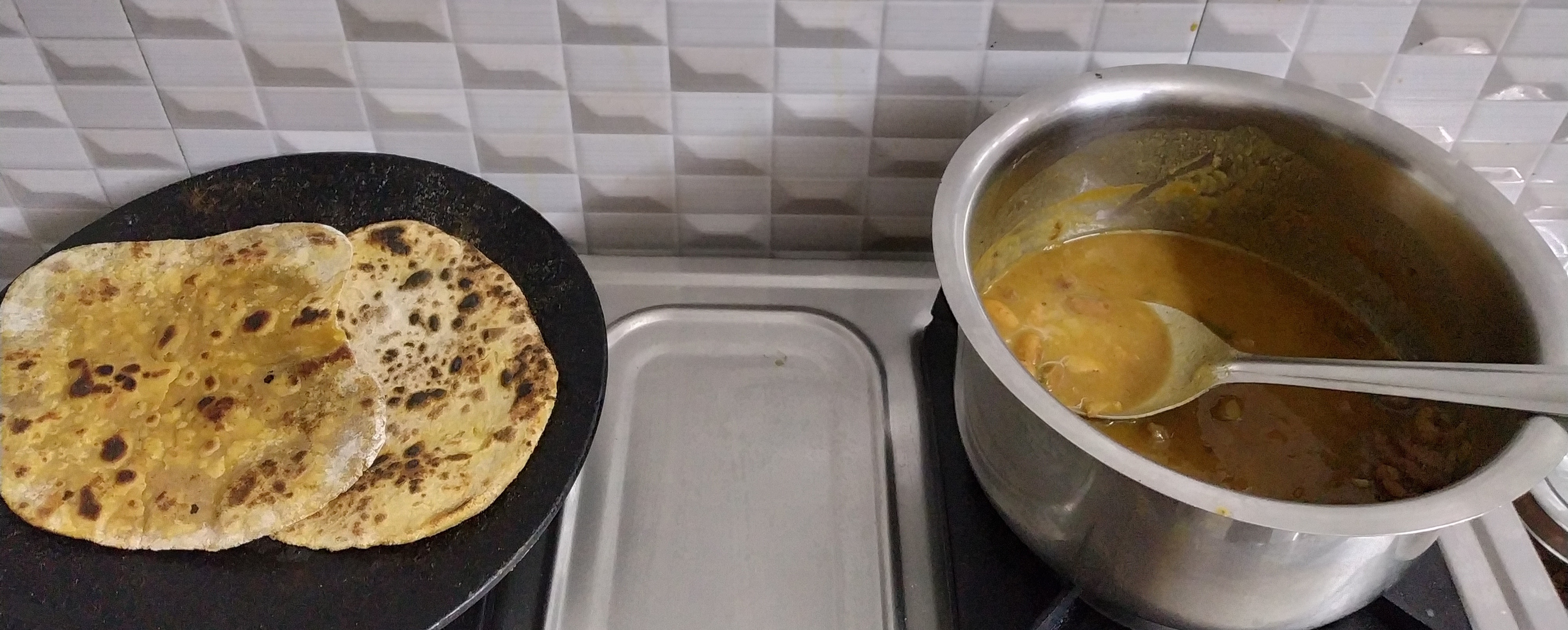 self made part dinner-Chapatis