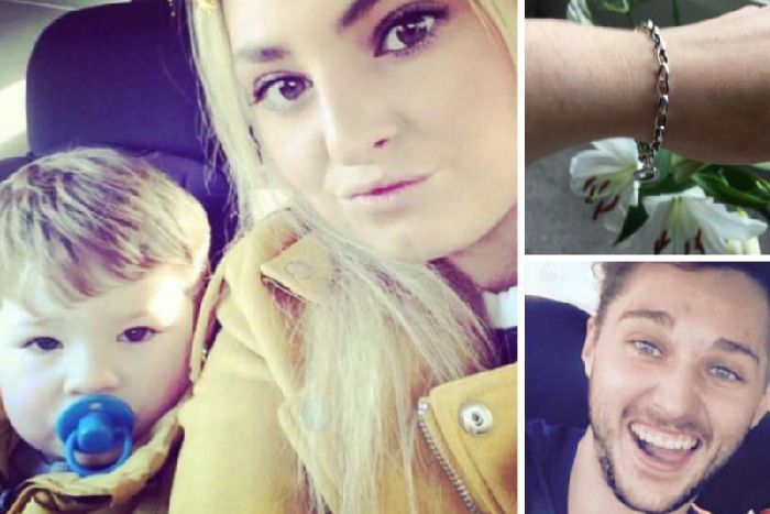 Lauren Blackie, her son and her late cousin Brett Lauren Blackie, her son and her late cousin Brett