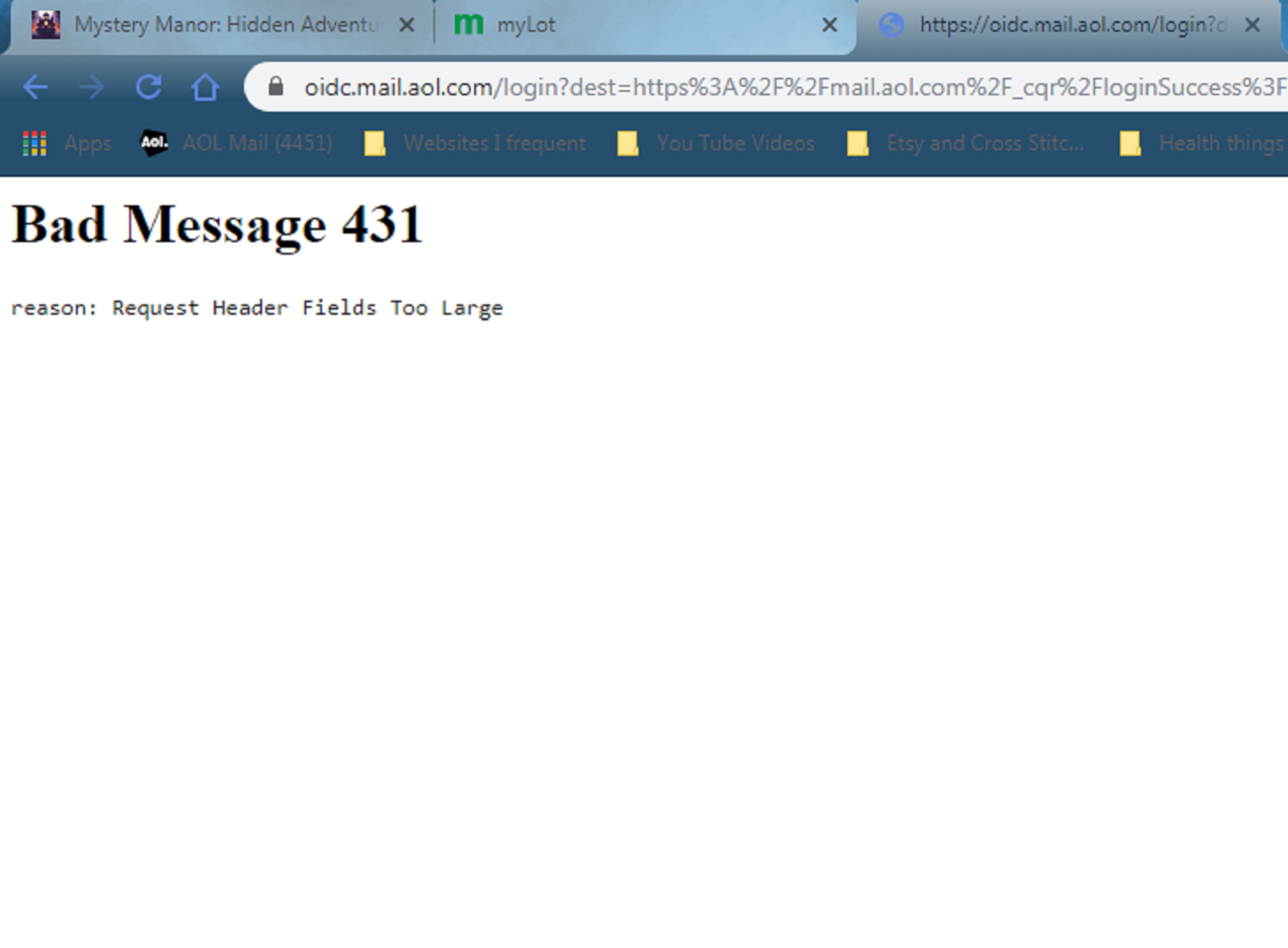 Screencap I took of error message Screencap I took of error message