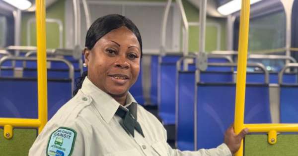 Just call her a wonderful bus driver who cares for her passengers Just call her a wonderful bus driver who cares for her passengers