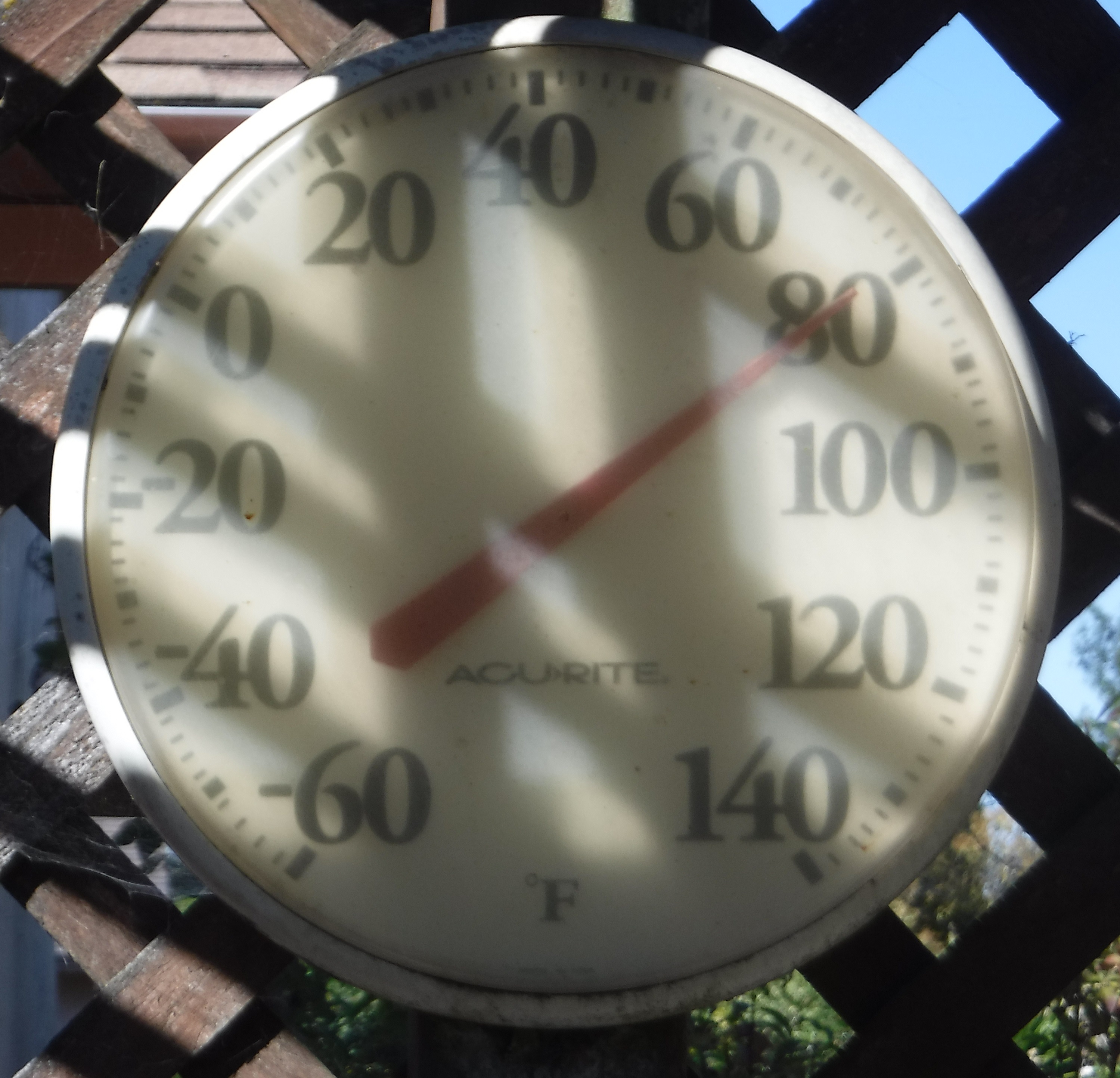 Photo I took of the thermometer on the back deck after I got home from walking Angel Photo I took of the thermometer on the back deck after I got home from walking Angel