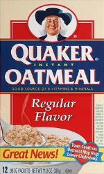 oatmeal - this is an image of instant Quaker oatmeal