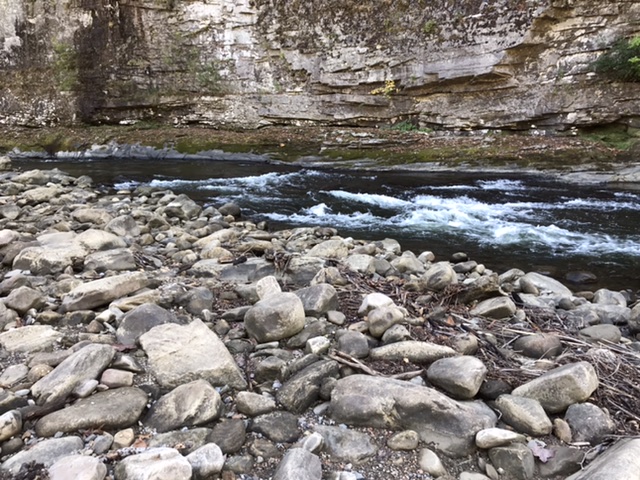 The Russell Fork River in the canyon at The Breaks Interstate Park.  Photo taken by and the property of FourWalls.