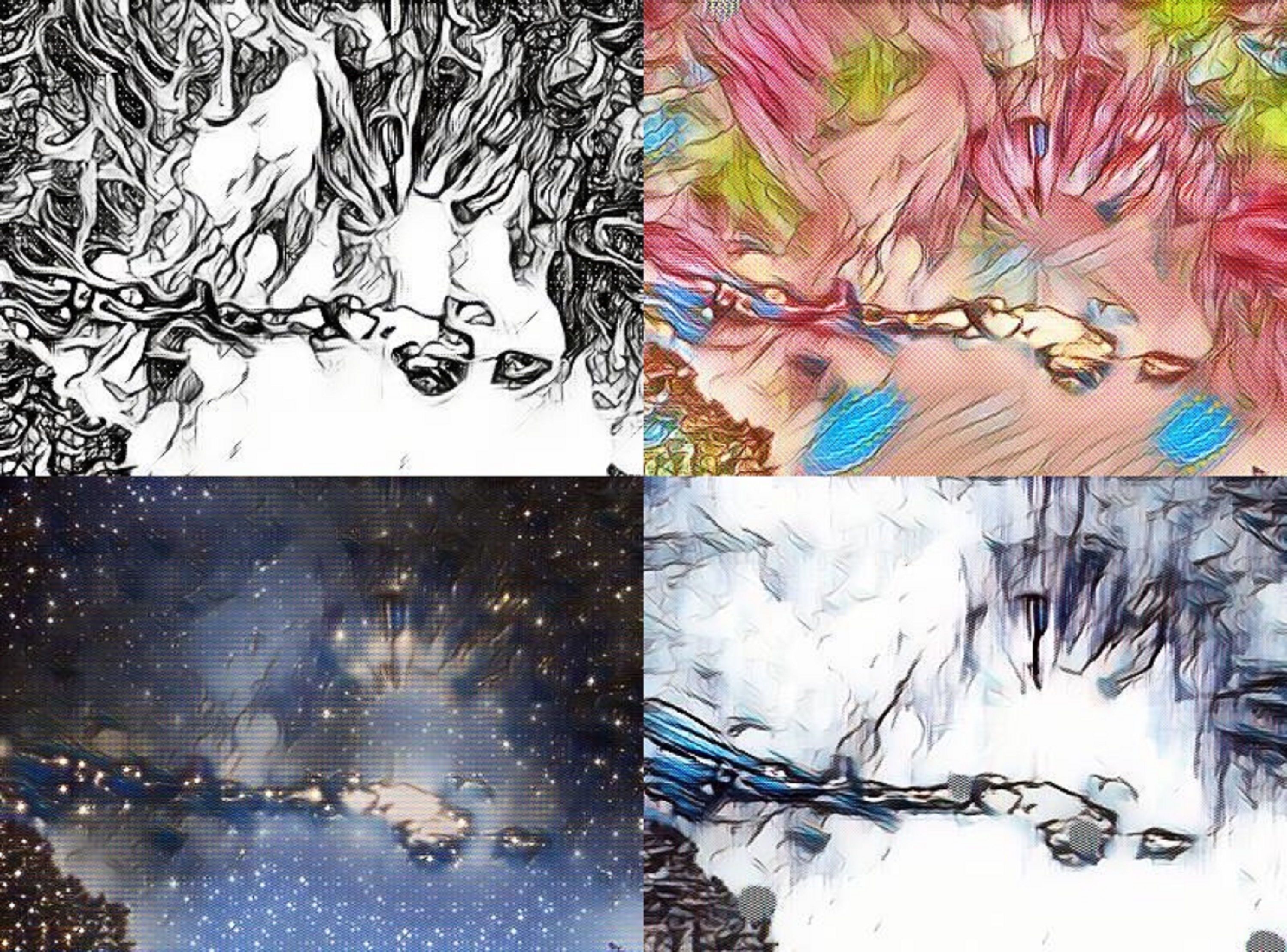Photo I took with Pen, Beauty, Space and Sadness Effects put together with Artist Collage Effect