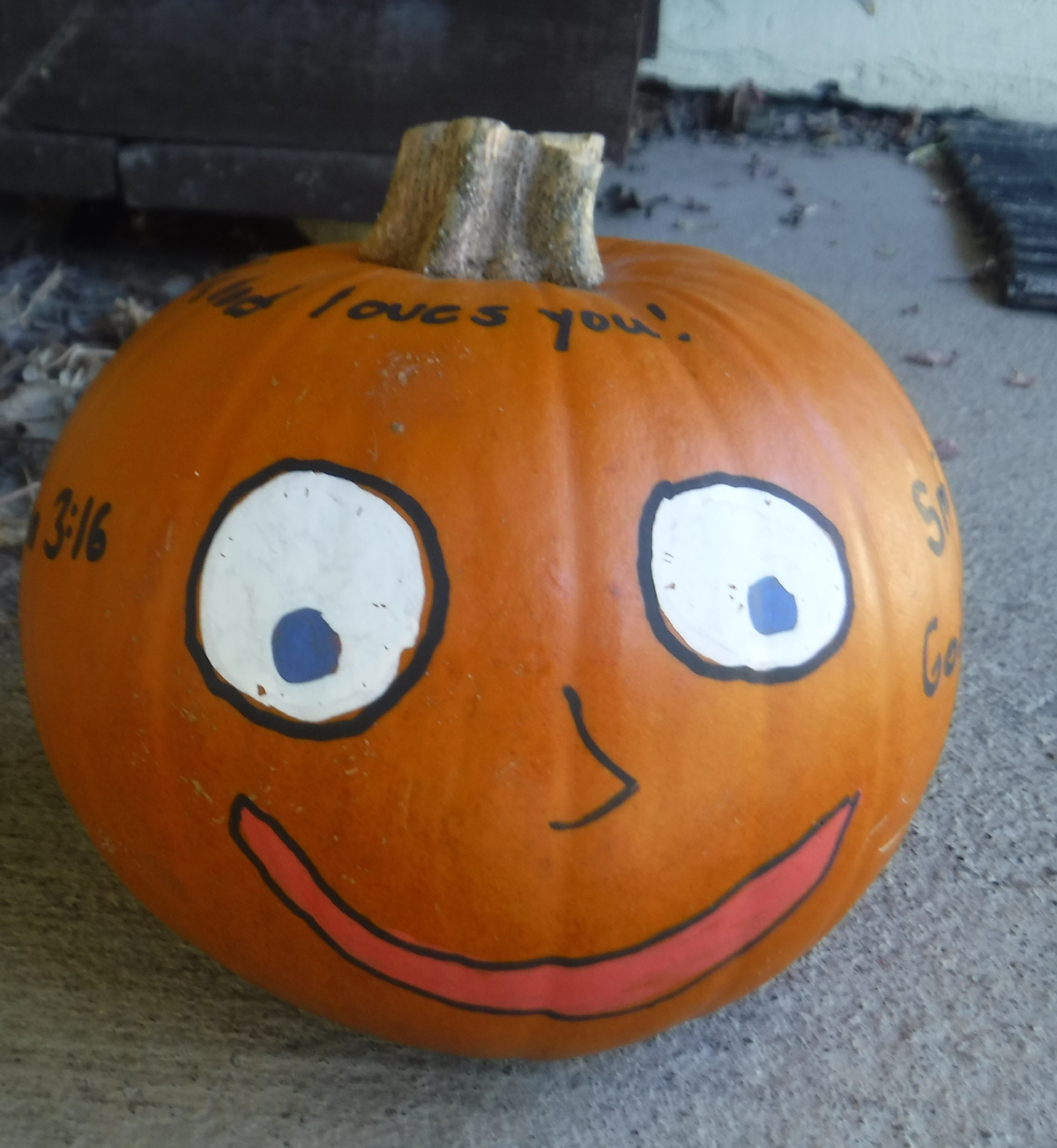 Pumpkin I painted for my front porch Pumpkin I painted for my front porch
