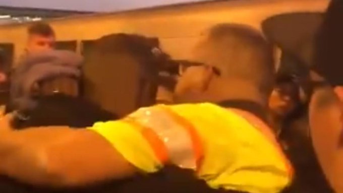 A lucky man hugs a BART supervisor for saving his life in Oakland A lucky man hugs a BART supervisor for saving his life in Oakland