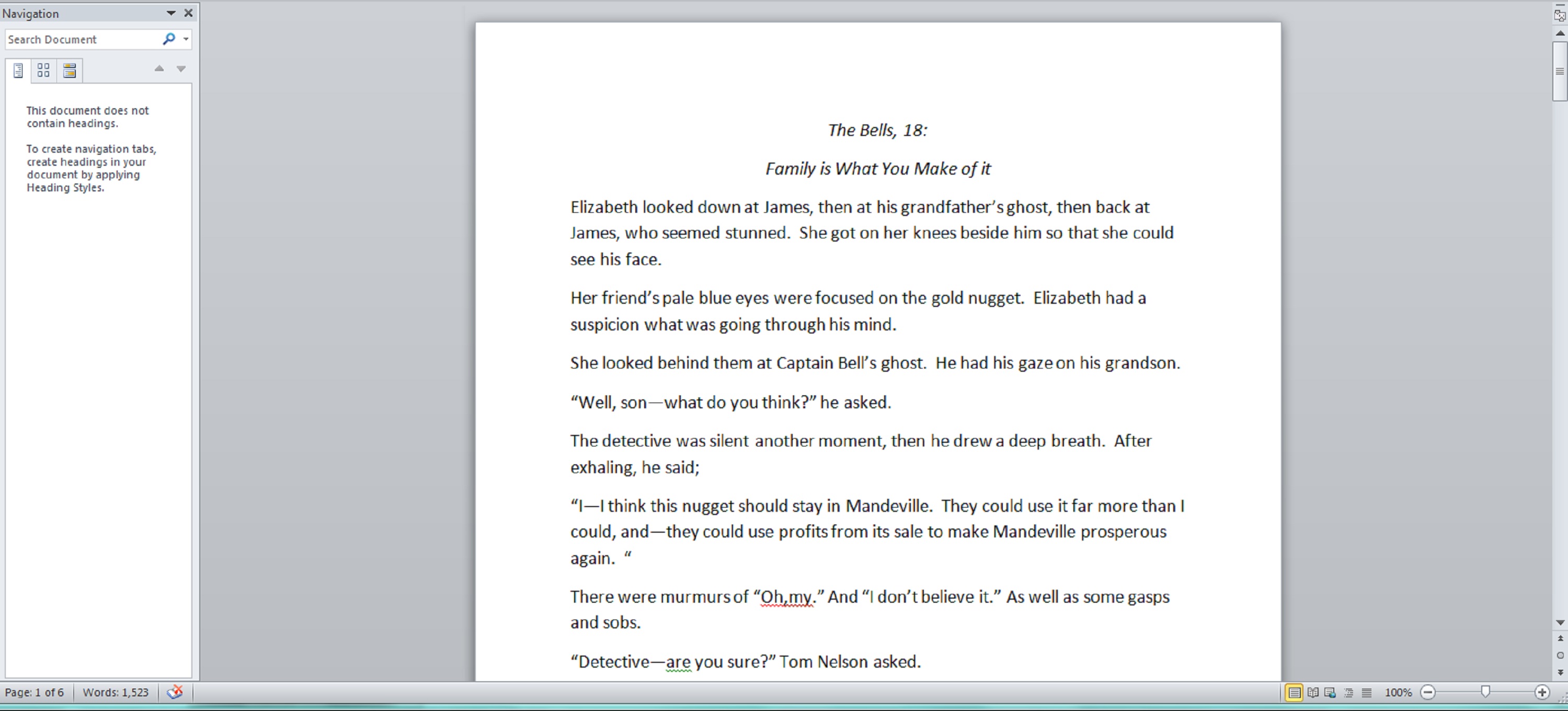 Screencap I took of the first page of the last chapter of my story Screencap I took of the first page of the last chapter of my story
