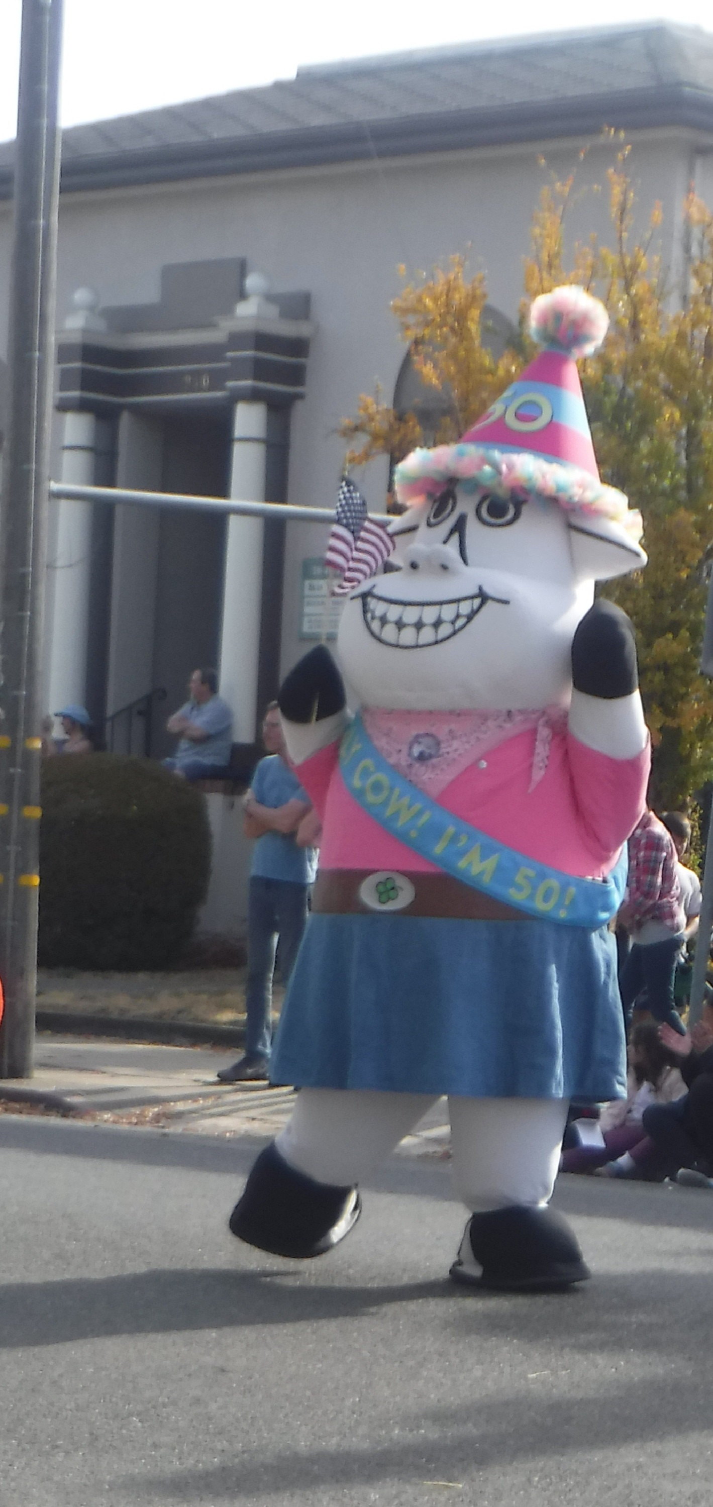 Photo I took of Clo the Clover Milk mascot at the Veterans Day Parade 11-11-19 Photo I took of Clo the Clover Milk mascot at the Veterans Day Parade 11-11-19