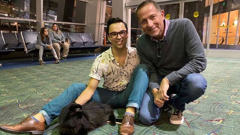 Viktor Usov meets his cat Sasha in Portland Oregon