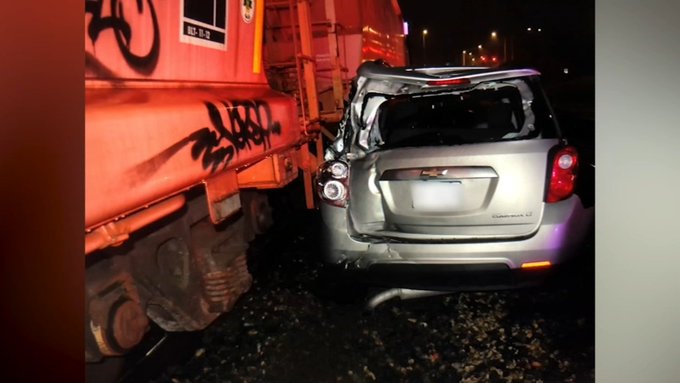 A train accident in La Grange Illinois that had no casualities A train accident in La Grange Illinois that had no casualities