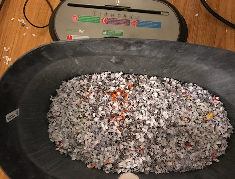 The shredder and its contents. Photo taken by and the property of FourWalls (and if you want to violate this copyright, you have problems LOL). The shredder and its contents. Photo taken by and the property of FourWalls (and if you want to violate this copyright, you have problems LOL).