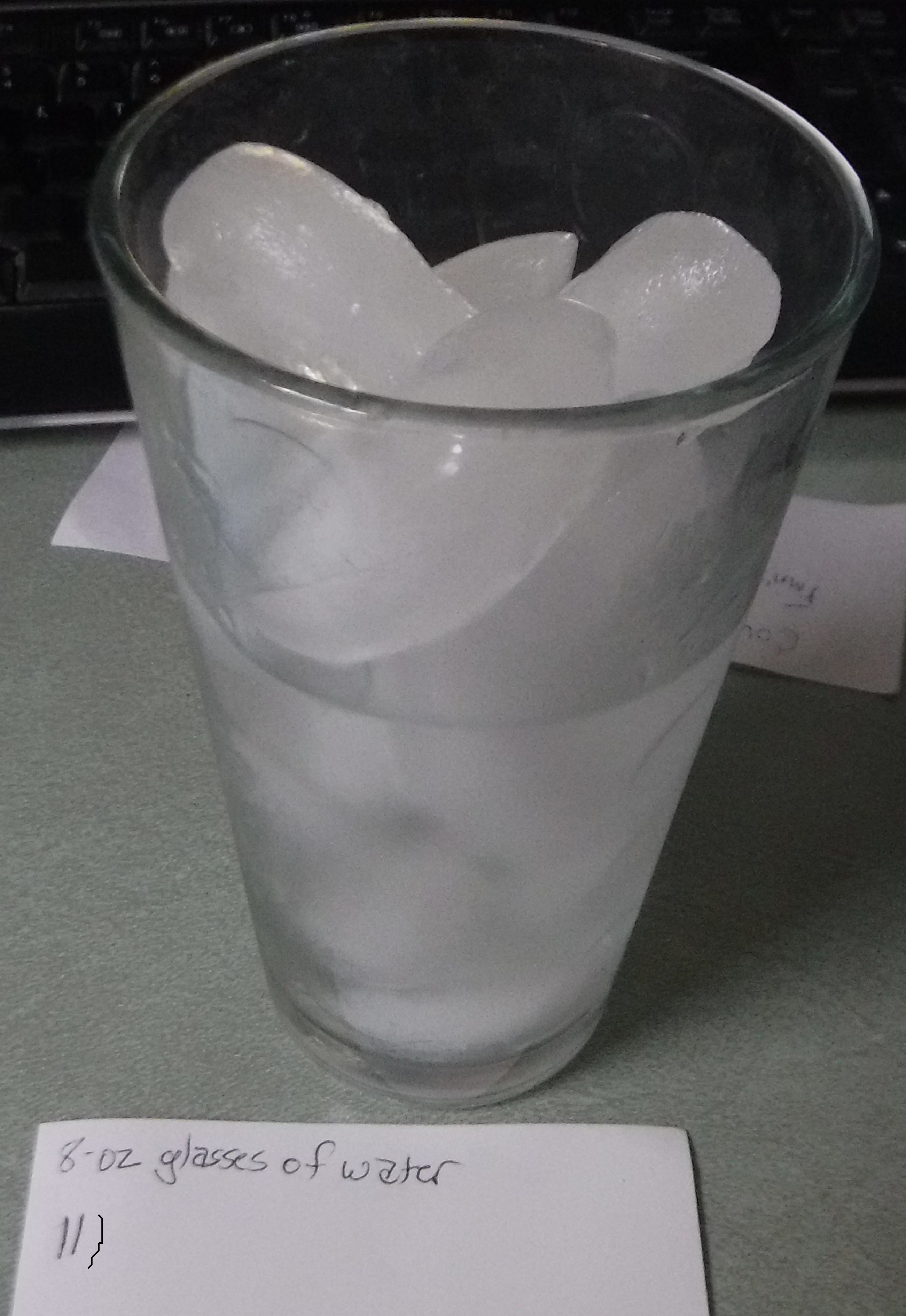 Photo I took of the glass of water I've had on my desk. Photo I took of the glass of water I've had on my desk.
