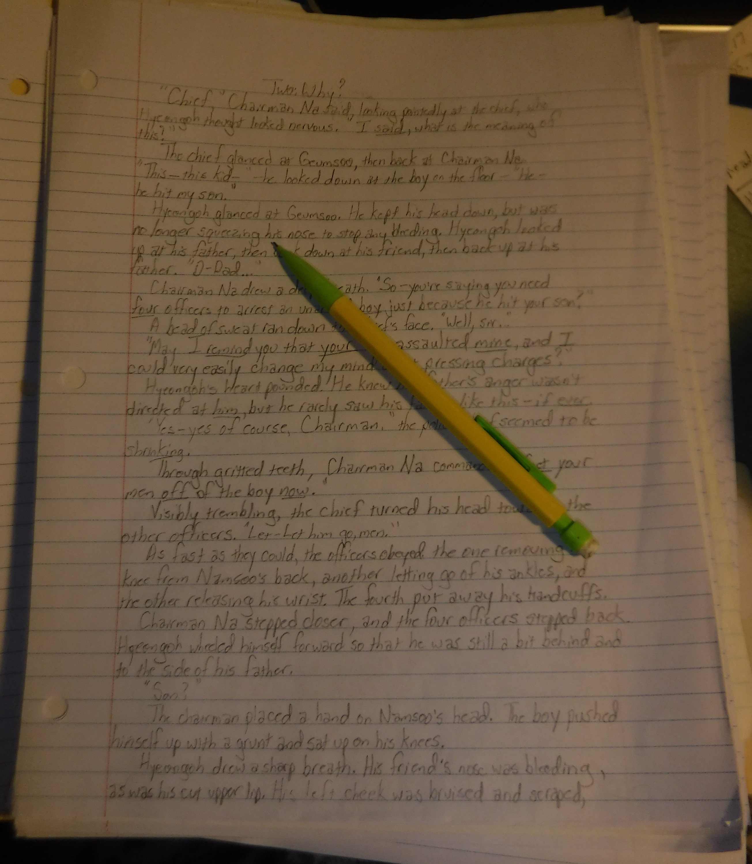 Photo I took of the folder I'm writing my FF story in Photo I took of the folder I'm writing my FF story in