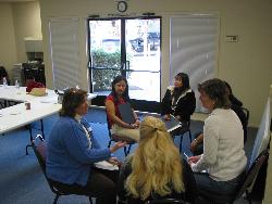 A sample group discussion - This image describes a powerful ambience and appropriate postures for group discussions.