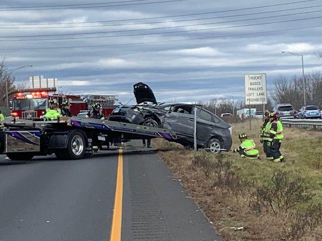 Auto accident on Interstate 91 in Rocky Hill Connecticut Auto accident on Interstate 91 in Rocky Hill Connecticut