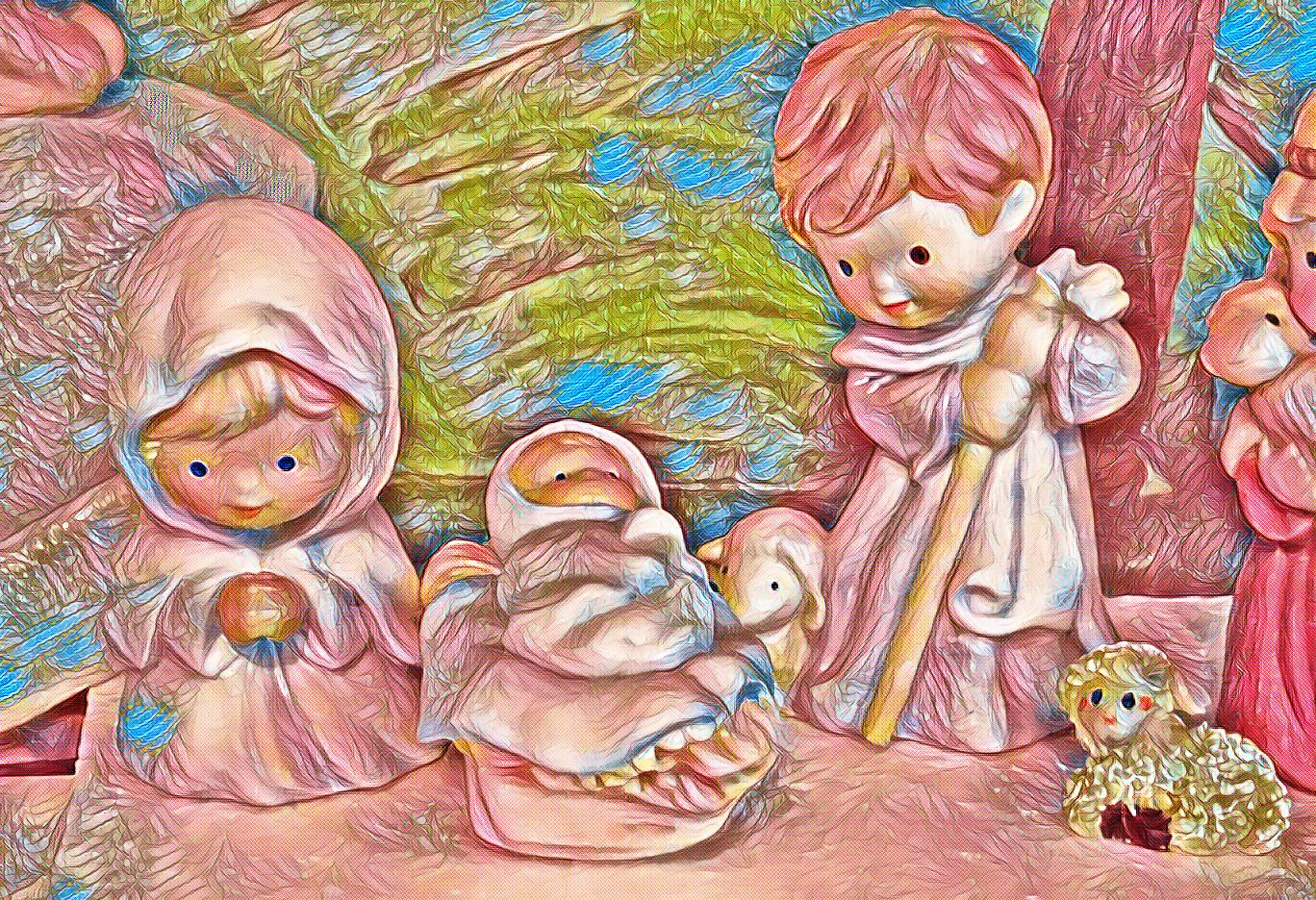 Photo I took of the Holy Family in my main Nativity with Beauty Effect on LunaPic.com Photo I took of the Holy Family in my main Nativity with Beauty Effect on LunaPic.com