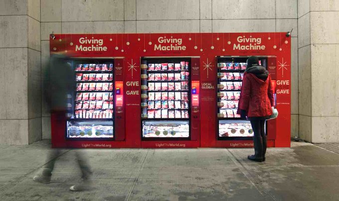 The Giving Machine is one way to assist the less fortunate around our world The Giving Machine is one way to assist the less fortunate around our world