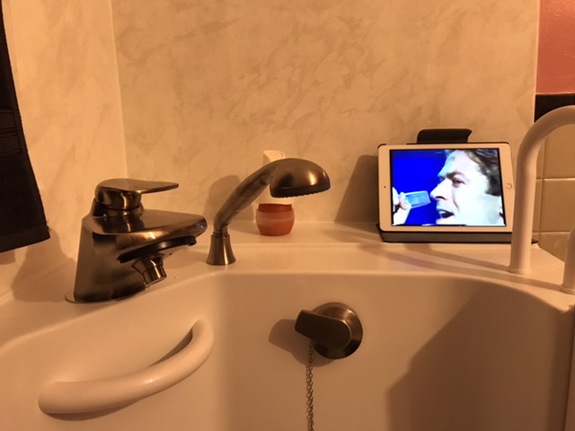 The new tub, complete with a shelf for watching videos! Photo taken by and the property of FourWalls. The new tub, complete with a shelf for watching videos! Photo taken by and the property of FourWalls.