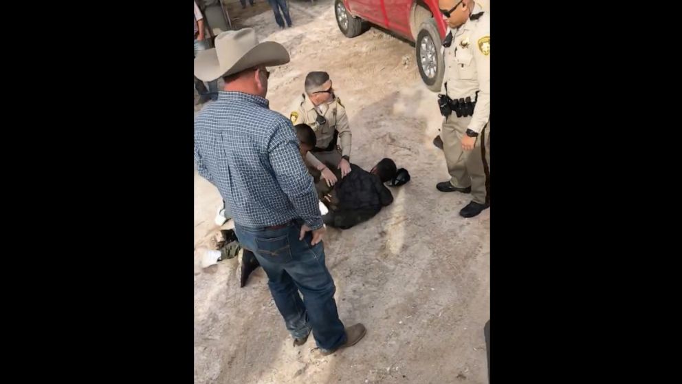 Cowboys in Las Vegas surround an alleged car thief in Las Vegas Cowboys in Las Vegas surround an alleged car thief in Las Vegas