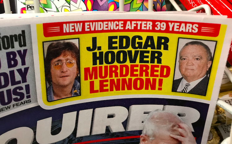 National Enquirer headline. I'll let them take full credit for it, but I took the picture. National Enquirer headline. I'll let them take full credit for it, but I took the picture.