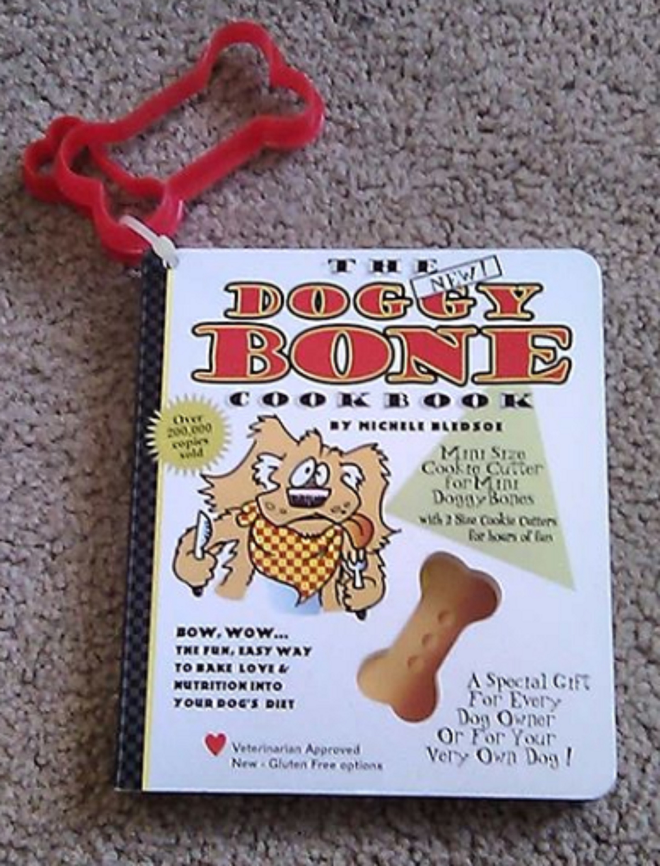 Photo I took with my phone of the doggy bone recipe book I was given