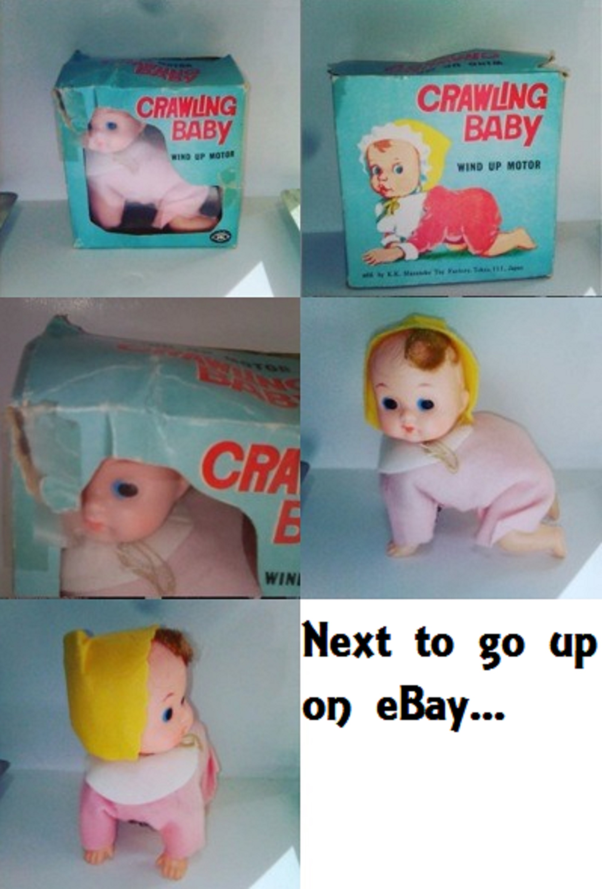 Collage I made on LunaPic.com of the photos I took of the doll I want to put up next on eBay
