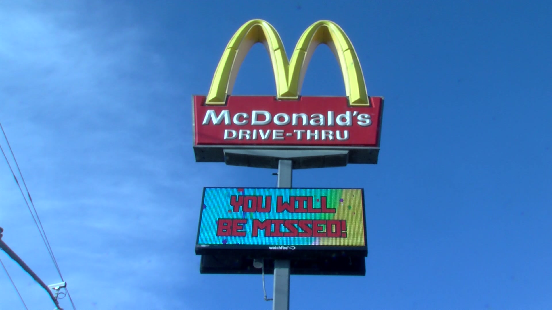McDonald\s store in Hartford Wisconsin bidding farewell to Sandy Thiele