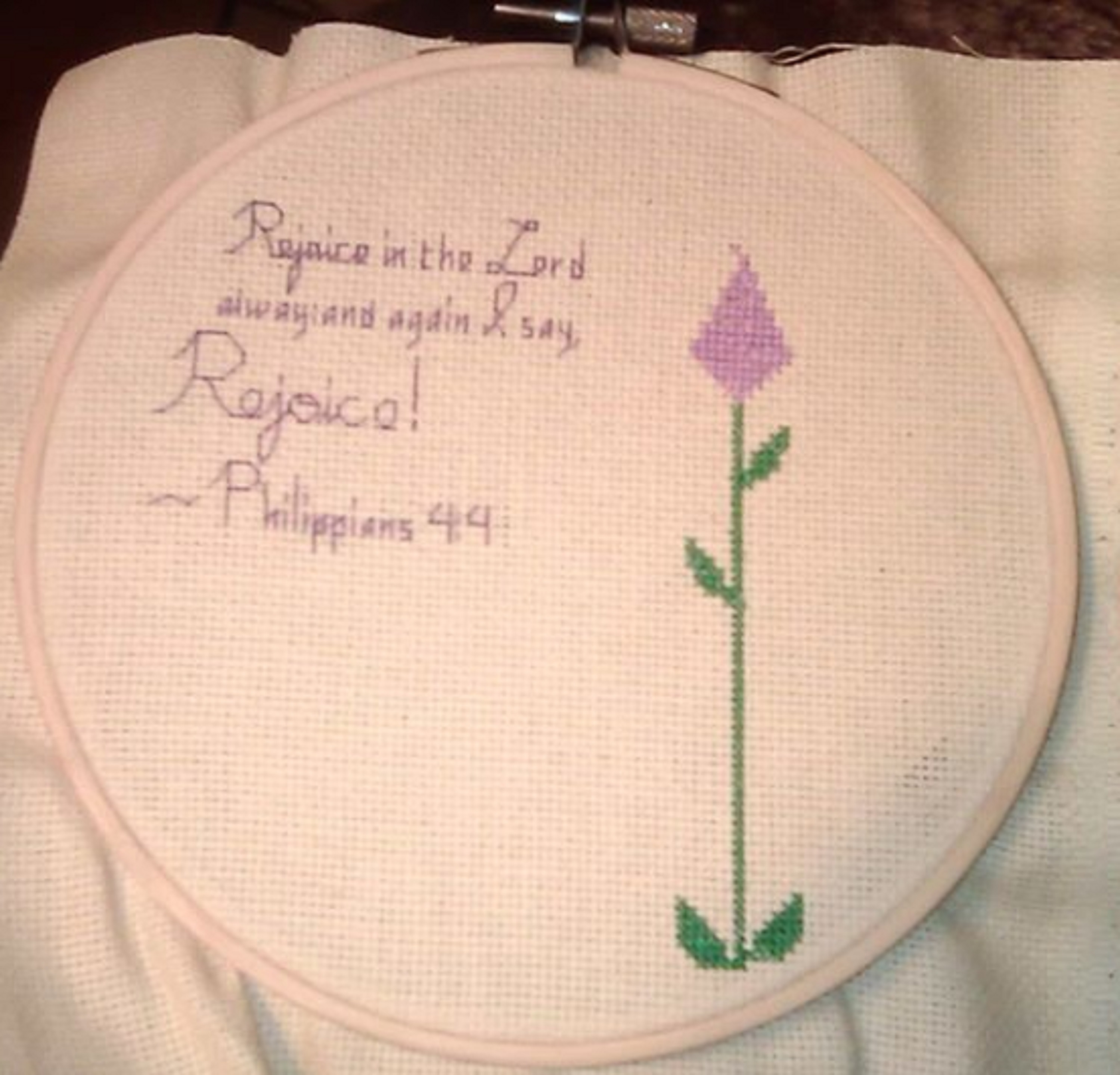 A little less than current progress on my latest cross stitch A little less than current progress on my latest cross stitch