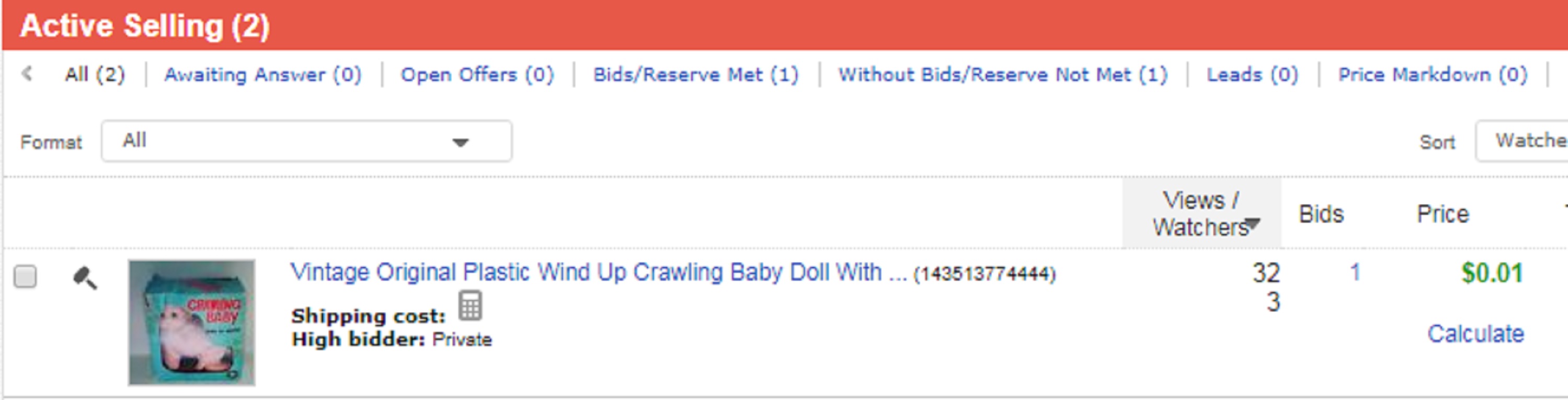 screencap of my eBay auction 2-1-20 screencap of my eBay auction 2-1-20