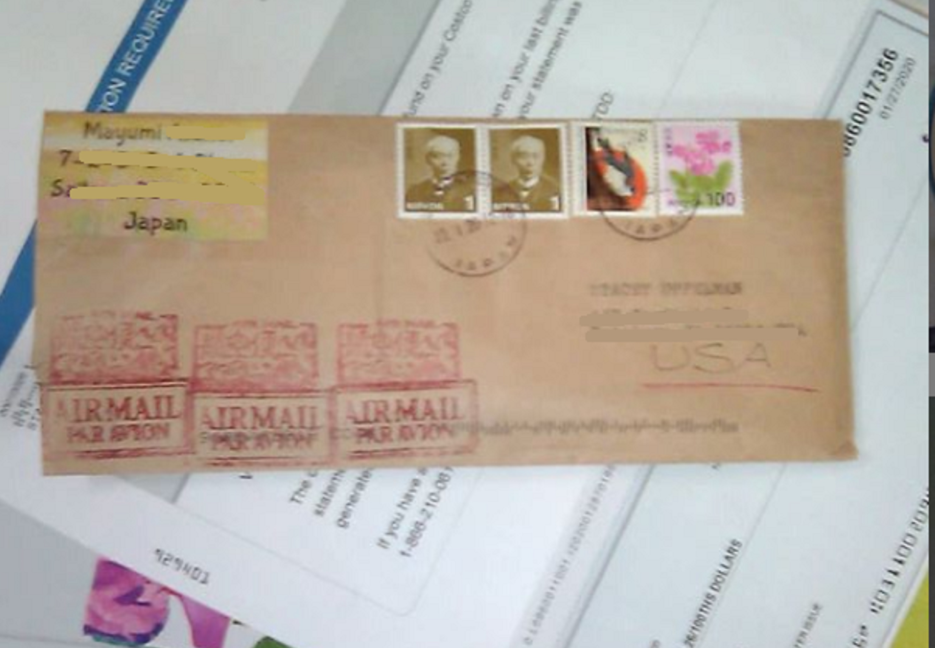 Photo I took of the envelope I received in the mail. Photo I took of the envelope I received in the mail.