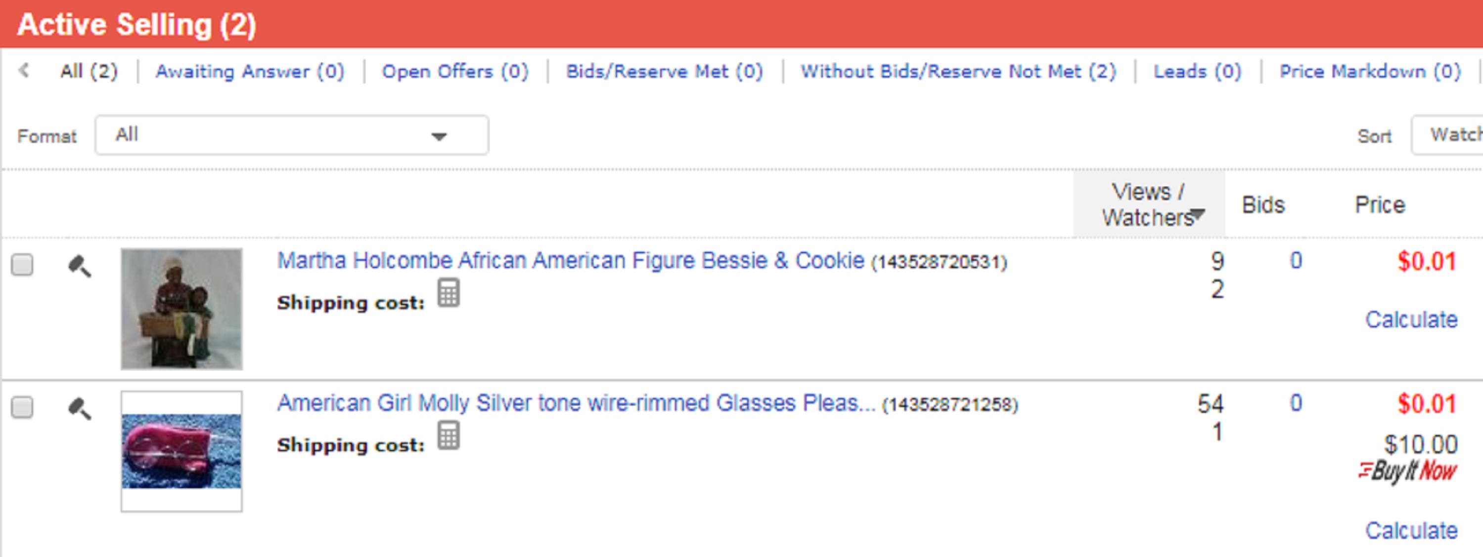screen cap I took of my current eBay auctions 12:15 pm PST screen cap I took of my current eBay auctions 12:15 pm PST