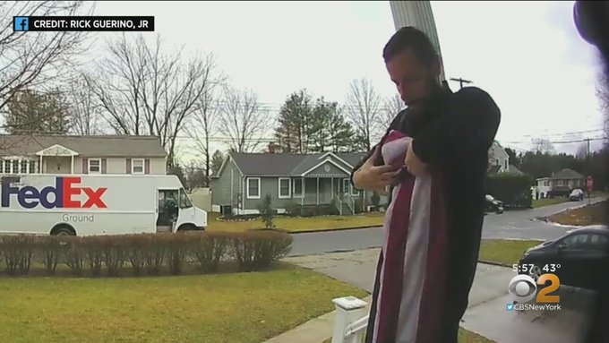 Fed Ex driver Chris Oslovitch a patriot