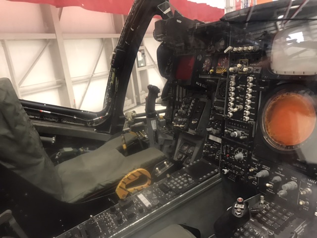 The cockpit of an A-6 attack jet, the kind that my brother worked on while he was in the Navy, on display at the Naval Aviation Museum. Photo taken by and the property of FourWalls. The cockpit of an A-6 attack jet, the kind that my brother worked on while he was in the Navy, on display at the Naval Aviation Museum. Photo taken by and the property of FourWalls.