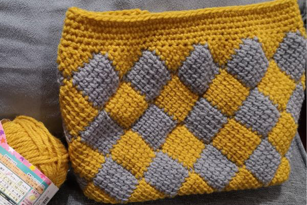 Entrelac Crochet Bag