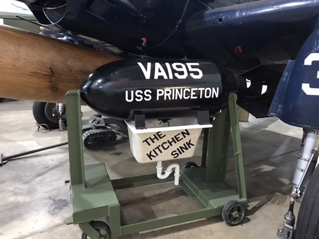 A VA-195 bomb which does include the kitchen sink, on display in the hangar at Battleship Park. Photo taken by and the property of FourWalls. A VA-195 bomb which does include the kitchen sink, on display in the hangar at Battleship Park. Photo taken by and the property of FourWalls.