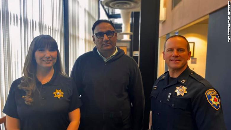 Two Roseville Police Officers and cab driver Rajbir Singh Two Roseville Police Officers and cab driver Rajbir Singh