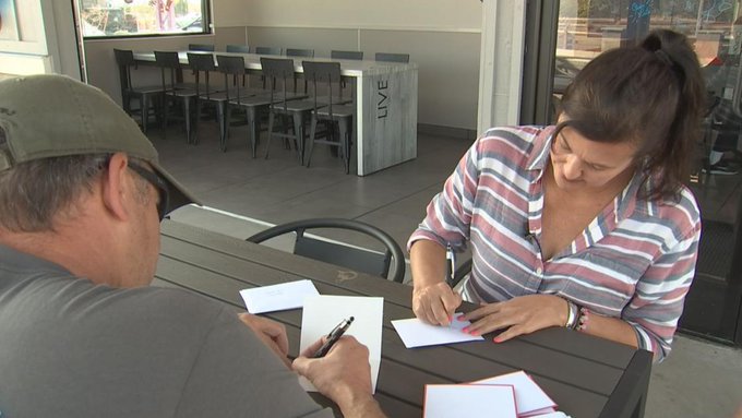 Natalie Reilly and her love writing campaign in Arizona Natalie Reilly and her love writing campaign in Arizona