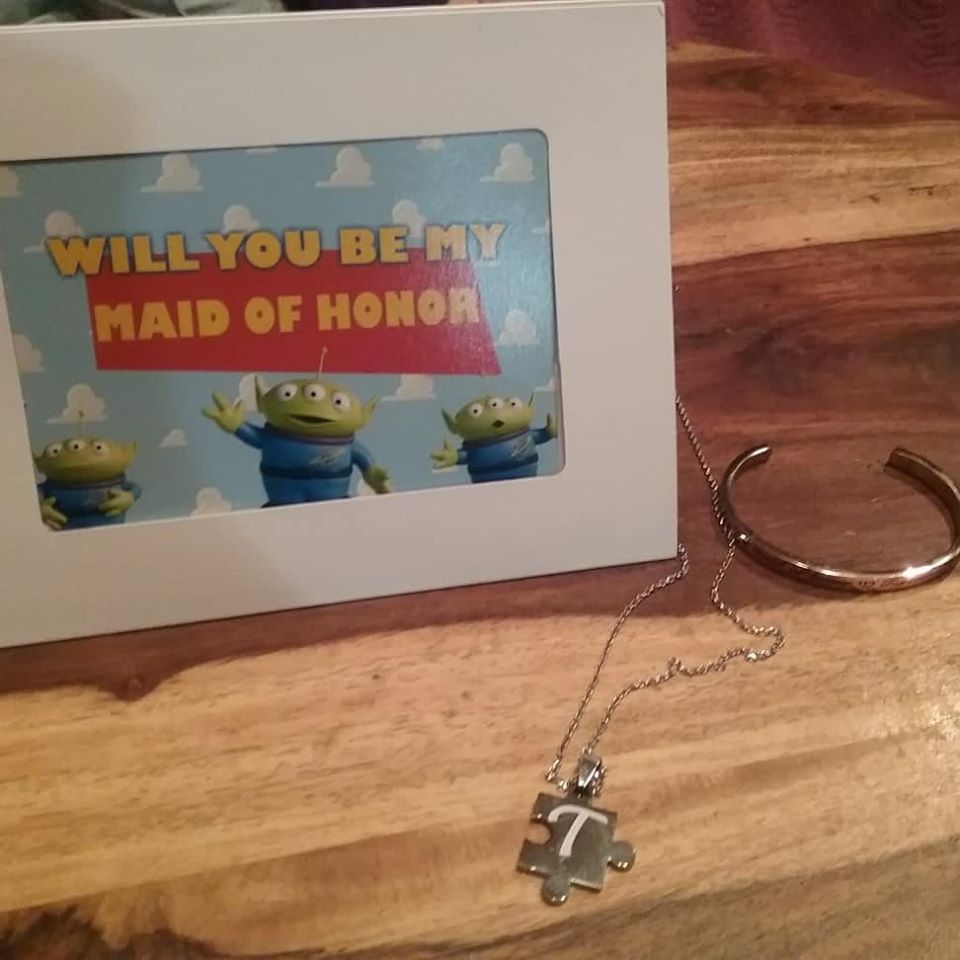 Photo Credit: I snapped this picture of my Maid of Honor gifts. Photo Credit: I snapped this picture of my Maid of Honor gifts.